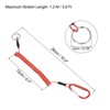 Unique Bargains Retractable Coiled Safety Cords D Shape Carabiners Fishing Tool Lanyards 2 Pcs 3.9ft - 2 of 4