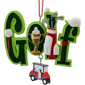 Kurt Adler Resin Ornament for Christmas Tree, Golf - 1 of 3