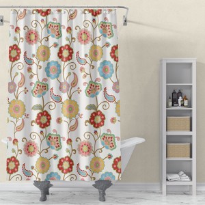 Ashbury Spring Floral Lined Shower Curtain with Grommets  - Levtex Home - 1 of 4