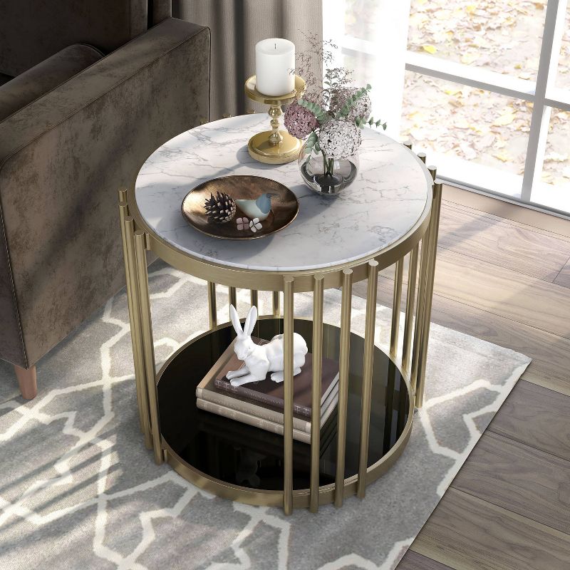 Solstice Glam Accent End Table Antique Brass - HOMES: Inside + Out, 6 of 8