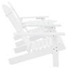 vidaXL White Solid Fir Wood Adirondack Chair with Tea Table: Garden Patio Furniture with Ergonomic Design, Weather Resistant, Easy to Assemble - 3 of 4
