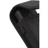 Nakedcellphone Pouch for Consumer Cellular Iris Flip Phone - Canvas Case with Clip and Belt Harness Holder, Magnetic Closure - Black - 4 of 4