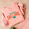 The Life Of A Fall Girl Puff/Glitter - Womens Lightweight Garment Dyed Sweatshirt - 2 of 3