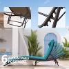 ALAULM Patio Chaise Lounge Set Outdoor Lounge Chair, Rattan Reclining Chair Adjustable Backrest, Pool Sunbathing Recliners with Folding Table - 4 of 4