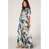 Pinkblush PinkBlush Light Pink Floral Sash Tie Maternity/Nursing Dress - 2 of 4