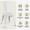 Yaheetech Pack of 4 Stackable Classic Metal Dining Chair for Indoor Outdoor - 4 of 4