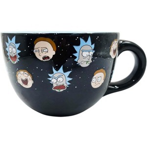 Silver Buffalo Rick and Morty Faces 24-Ounce Ceramic Soup Mug - 1 of 3