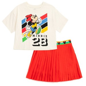 Disney Minnie Mouse Girls Boxy Tee T-Shirt and Pleated Skort Little Kid to Big Kid - 1 of 4