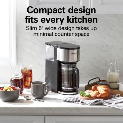 Hamilton Beach 7-in-1 Black and Stainless Steel Coffee Maker