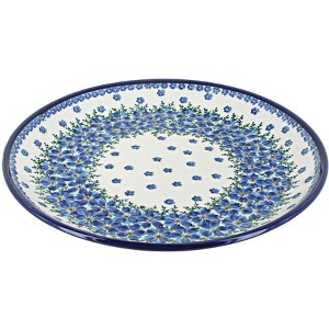 Blue Rose Polish Pottery 1378 Zaklady Large Round Serving Platter - 1 of 1