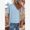 Amaryllis Women’s Puff Sleeve Collared Button Front Blouse Scalloped Trim Oversized Floral Print - 3 of 4