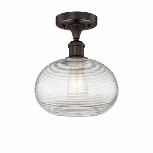 Ithaca - 1 Light Semi-Flush Mount In Industrial Style-9.63 Inches Tall and 10 Inches Wide - 1 of 1