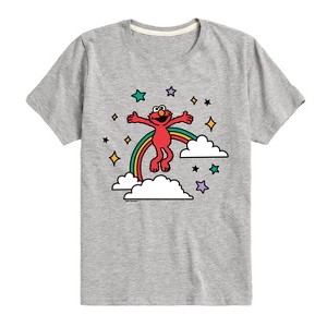 Boys' - Sesame Street - Elmo With Rainbow Short Sleeve Graphic T-Shirt - 1 of 4
