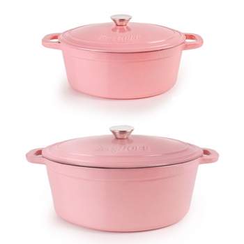 Pink Cast Iron Enameled Cookware - Mocktail City