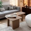 35.4" Modern L-Shaped Coffee Table, Stylish Sofa Side Table for Sofa Couch, Space-Saving Corner Center Table for Living Room-Panipeachy - 2 of 4