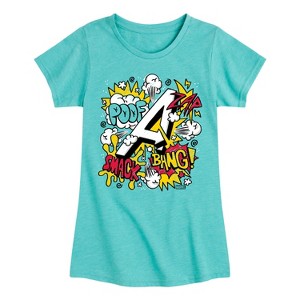 Girls' - Marvel - Avengers Scribble Doodles Fitted Short Sleeve Graphic T-Shirt - 1 of 4