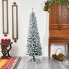 Nearly Natural 6-ft Flocked Pencil Artificial Christmas Tree with 438 Bendable Branches - 4 of 4