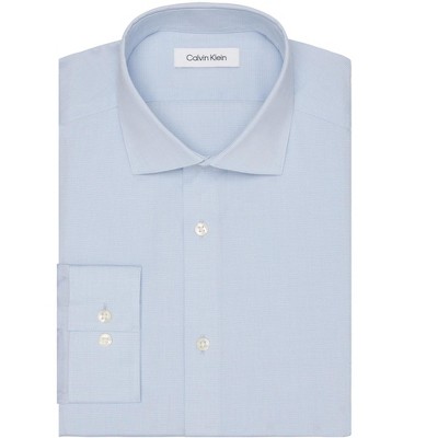 Calvin Klein Mens Steel + Slim-Fit Wrinkle-Free Button Down Dress Shirt