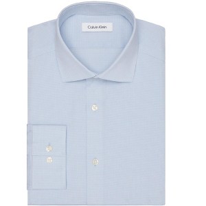Calvin Klein Mens Steel + Slim-Fit Wrinkle-Free Button Down Dress Shirt - 1 of 1