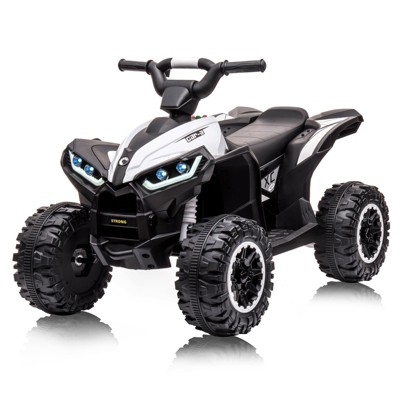 Kids Ride on ATV,12V Ride on Car with Remote Control, Electric Car with Music,LED Lights