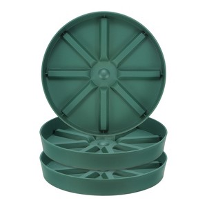 Unique Bargains Plastic Indoor/Outdoor Anti-Rot Water Catcher Tray Plant Saucer 3 Pcs - 1 of 4