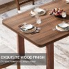 Tribesigns Farmhouse Wood Dining Table for 4-6 People, 63” Large Rectangle Kitchen Table, with Solid Wood Legs for Dining Room,Brown - 4 of 4