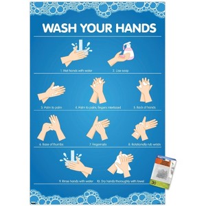 Trends International Wash Your Hands Unframed Wall Poster Prints - 1 of 4