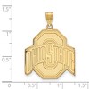 Black Bow Jewelry 14k Yellow Gold Ohio State Buckeyes NCAA Extra Large Pendant - 2 of 3