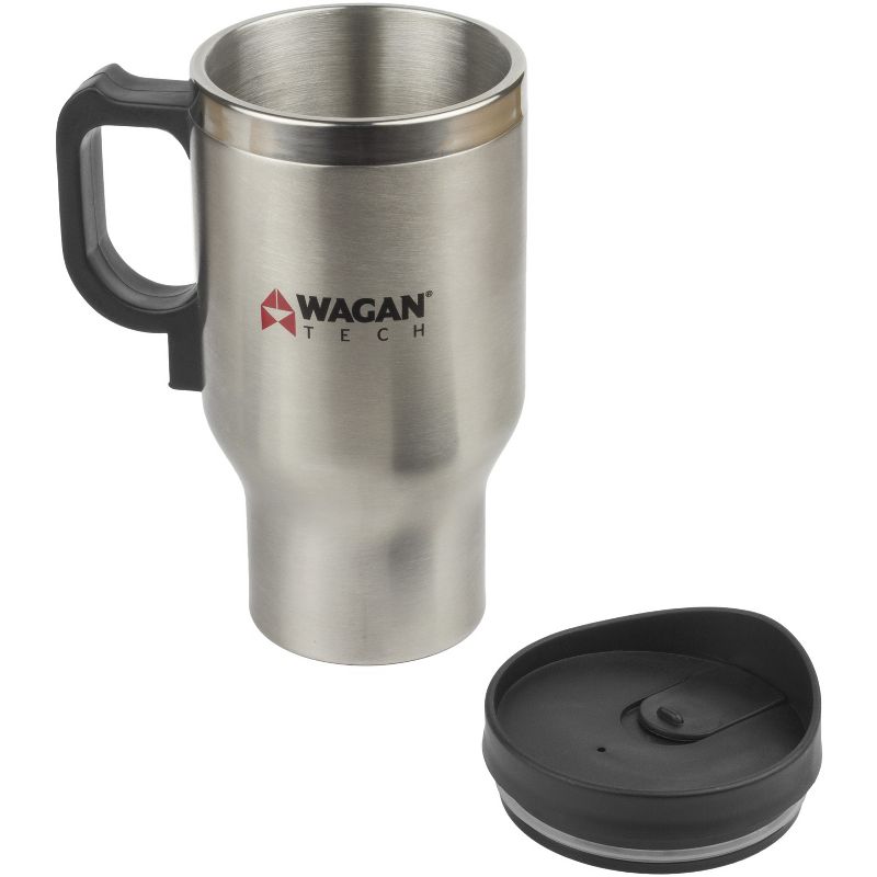 Wagan Tech® 12-Volt Deluxe Double-Wall Stainless Steel Heated Travel Mug, 4 of 10