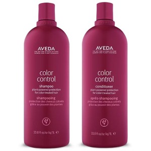 Aveda Color Control Shampoo & Conditioner (33.8 oz XXL LITER DUO SET KIT) Plant-Powered Protection for Color-Treated Hair - 1 of 4