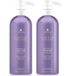 Alterna Caviar Anti-Aging Multiplying Volume Shampoo & Conditioner (33.8 oz XL LITER DUO SET) for Fine Hair Kit - 1 of 4