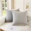 REGALWOVEN Fade-Resistant Modern Soft Solid Cushion Cases 2 Pcs - 2 of 4