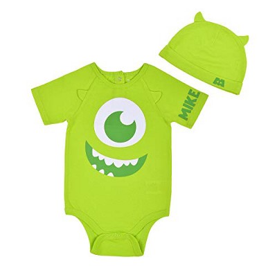 Disney Baby Boy's Monsters Inc Mike Wazowski Bodysuit Creeper With 3d ...