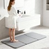 Grey Diatomite Bath Mat, 23.6x15.4 Inch Quick-Dry & Non-Slip Super Absorbent Shower Floor Mat, Easy to Clean - 4 of 4