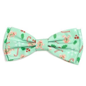 The Worthy Dog Gingerbread Bow Tie Adjustable Collar Attachment Accessory - 1 of 1