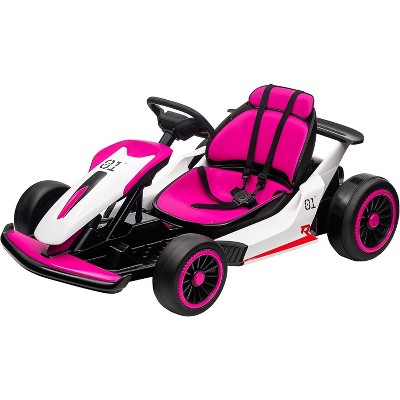Go Kart for Kids, 24V Drift Kart with 2X200W Strong Motor, 7AH Big Battery, Electric Pedals, Electric Go Kart Outdoor Race Toy