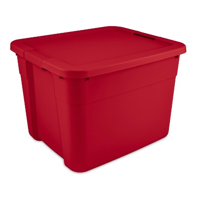 200 Qt Clear Rolling Plastic Storage Tote with Blue Lid - HART Tools