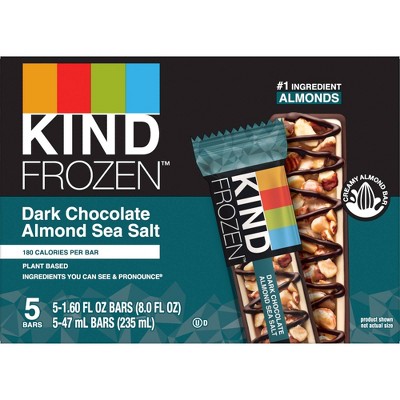 Kind Frozen Dark Chocolate Almond Sea Salt Bars - 5ct : Target