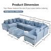 Oversized Modular Corduroy Sectional Sofa with Extra-Wide Armrests, Convertible 6-Seat Cloud Couch for Living Room or Bedroom-The Pop Home - 4 of 4