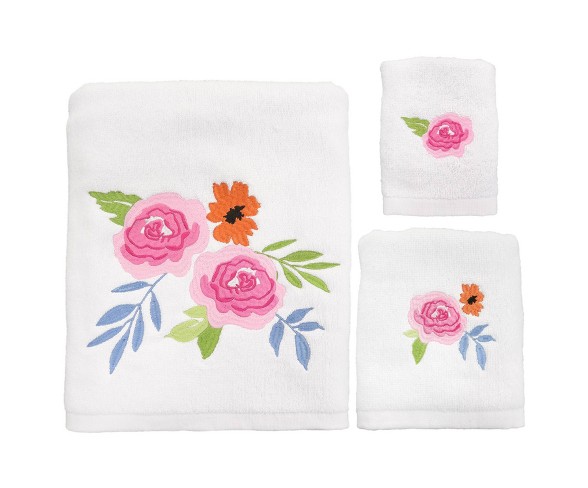3pc Floral Burst Bath Towel Sets - Allure Home Creation