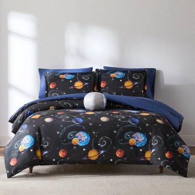 Lush Décor Queen Mysterious Universe Comforter Black