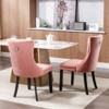 CENGHU Modern Velvet Upholstered Dining Chairs Set of 2, Kitchen Side Chairs with Wood Legs and Nailhead Trim, for Dining Room, Living Room - 3 of 4