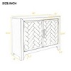 40 Inch Modern Buffet Sideboard Console Cabinet, Low Storage Cabinet With 2 Doors, 1 Adjustable Shelves, For Living Room, Study, Dinner Room - 3 of 4