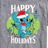 Men's - Lilo and Stitch - Happy Holidays Christmas Short Sleeve Graphic T-Shirt - 2 of 4