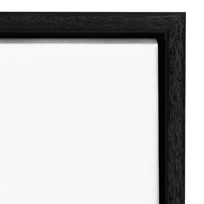 Sylvie Black Framed Abstract Canvas Wall Art, 14 x 27 Inches