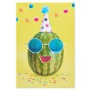 Birthday Card You're 'One in a Melon': Carlton Cards, Funny Watermelon Design, Vertical Fold, Multicolored, 6.75" x 4.625" - 4 of 4