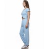 Woman 2-Piece Sleeveless High Rise Pants Set – Solid Viscose Stretch Cherie Code - 2 of 4