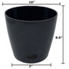 10" Round Self-Watering Indoor/Outdoor Bamboo Plant Pot - 2 of 4