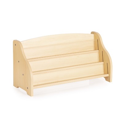 Natural Maple Tabletop Book Display with Acrylic Dividers