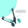 3 Wheel Scooters for Kids Adjustable Height Handlebar, Anti-Slip Deck, Lean-to-Steer & Widen Anti-Slip Deck Scooter for Boys & Girls Ages 3+ Green - 2 of 4